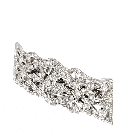 1928 Bridal "Essentials" Opulent Multi Crystal Clear Bar Barrette
