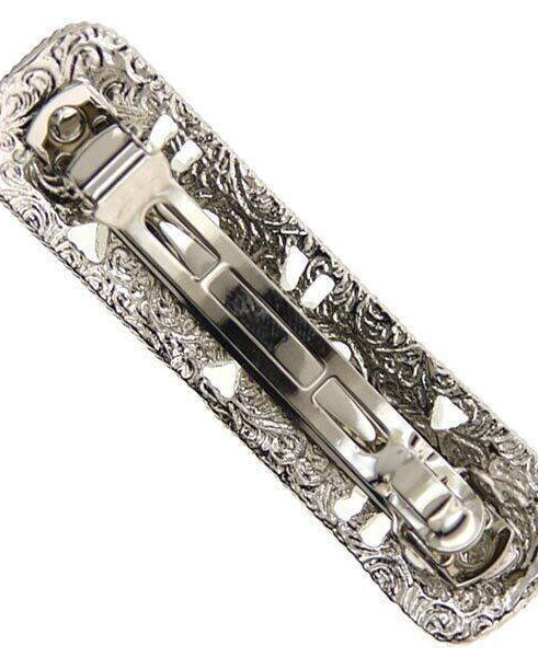 1928 Jewelry Silver Spring Flowers Hair Barrette