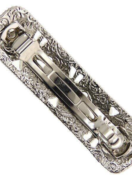 1928 Jewelry Silver Spring Flowers Hair Barrette