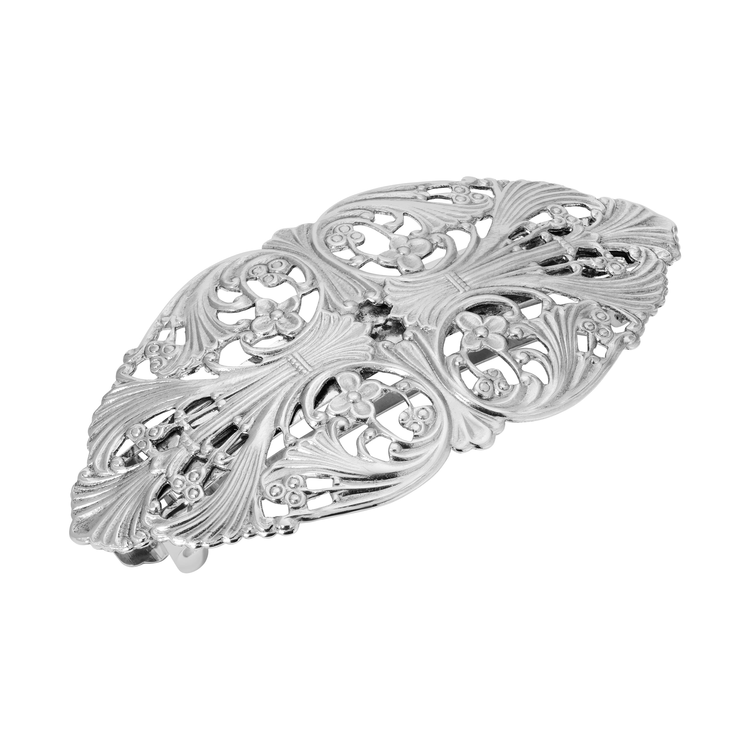 1928 Jewelry Filigree & Flowers Hair Barrette