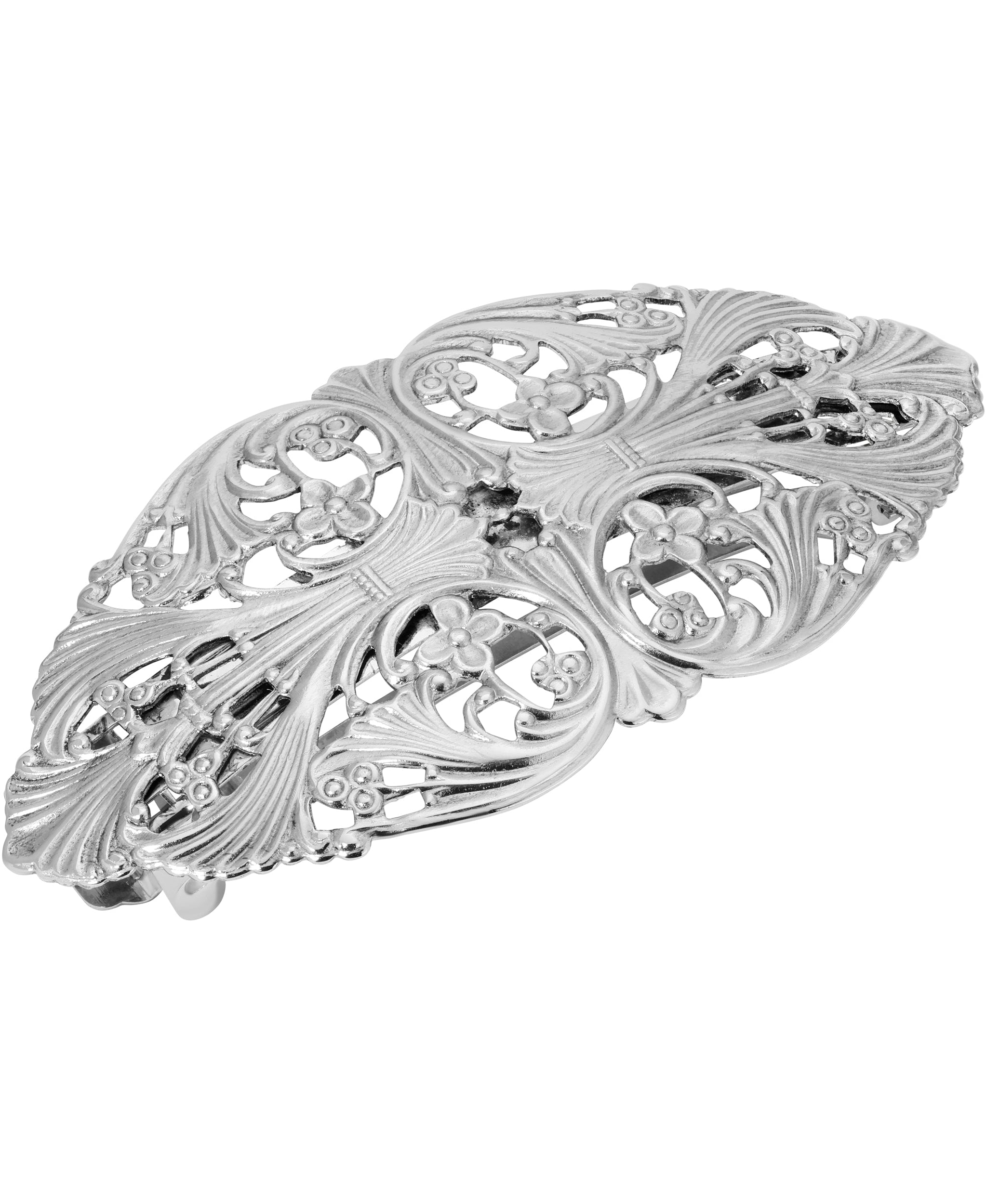 1928 Jewelry Filigree & Flowers Hair Barrette