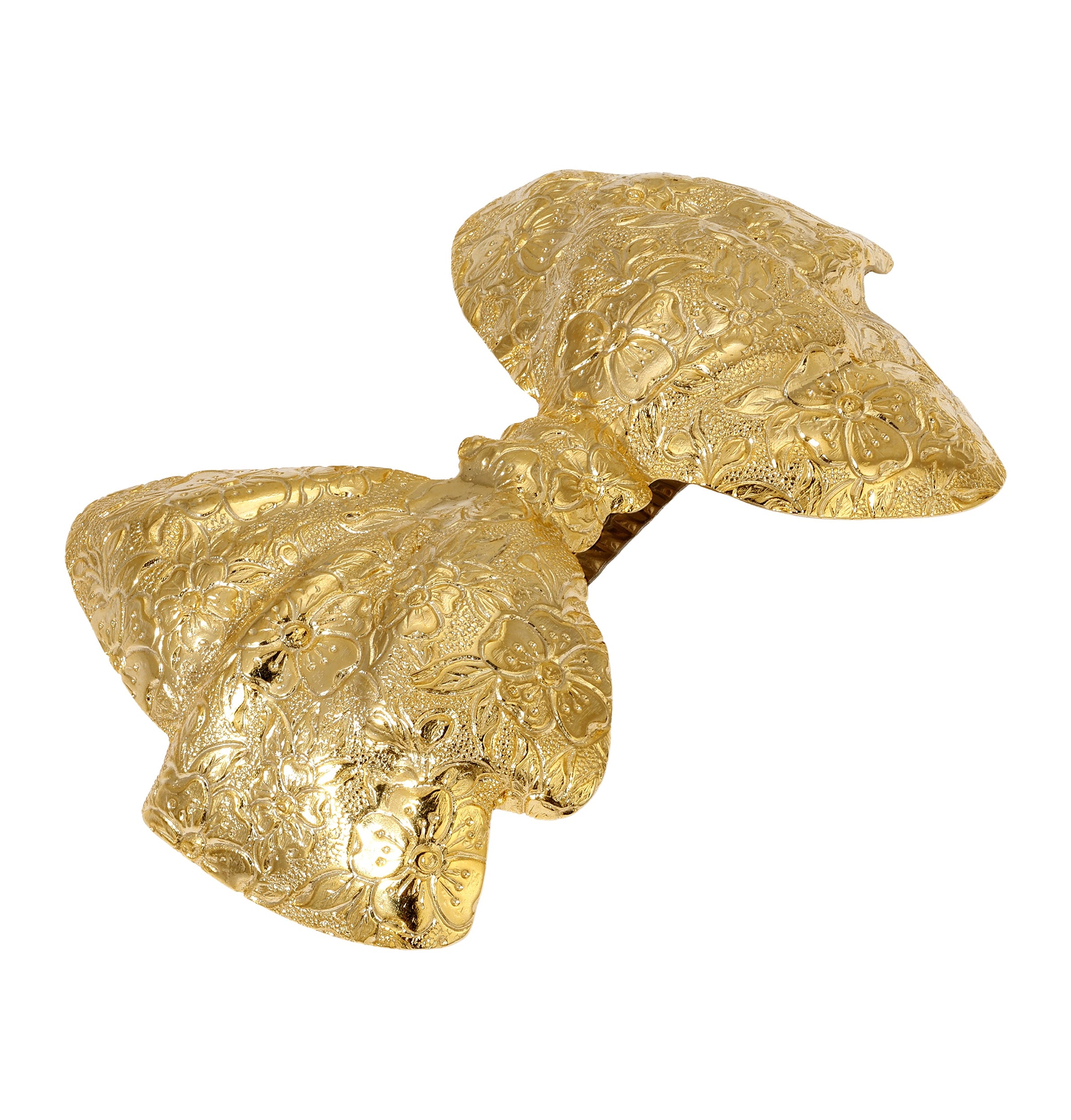 1928 Jewelry Floral Bow Silver Hair Barrette