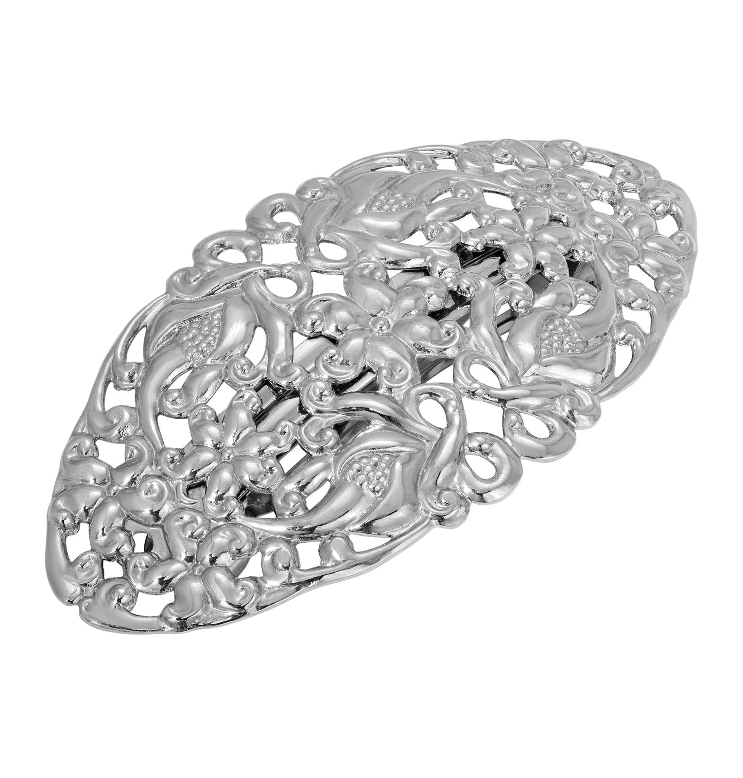 1928 Jewelry Lily Blossom Swirl Filigree Hair Barrette