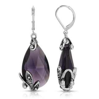 Regal Teardrop Crystal Earrings