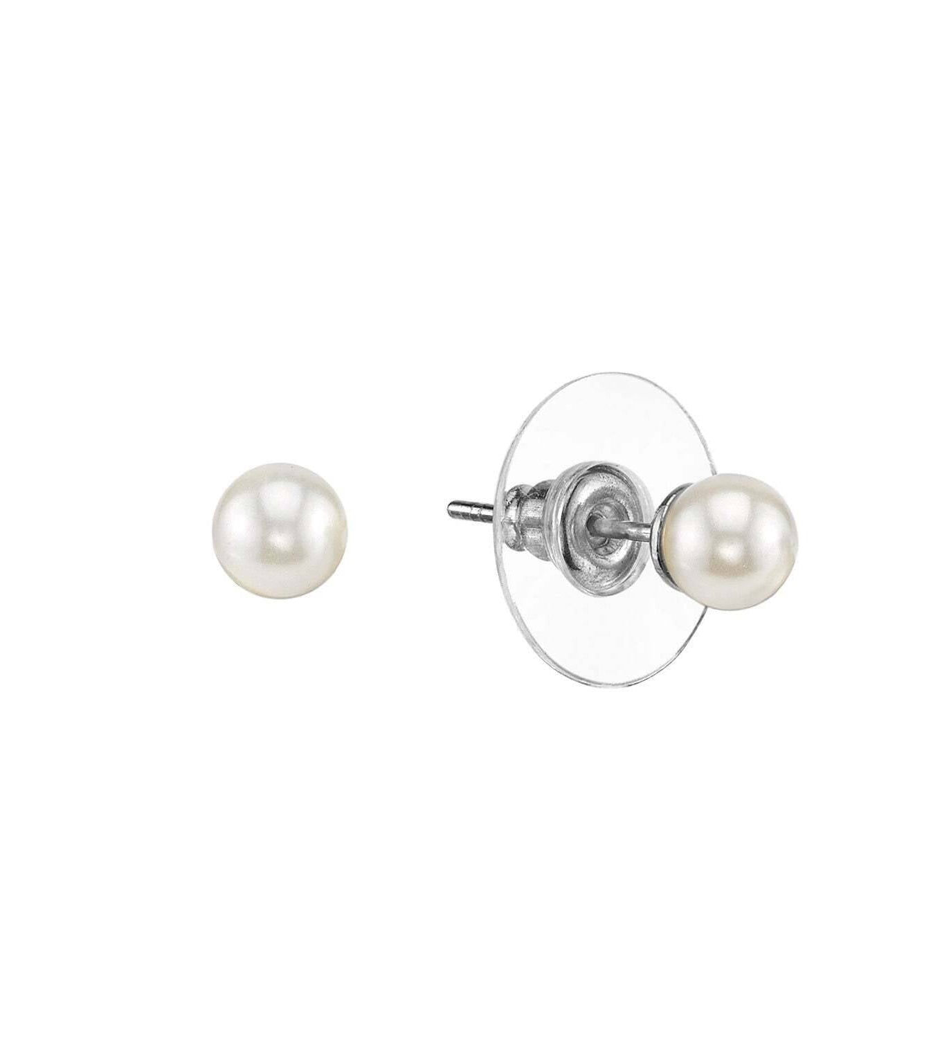 1928 Jewelry 6mm Round White Faux Pearl Stud Earrings