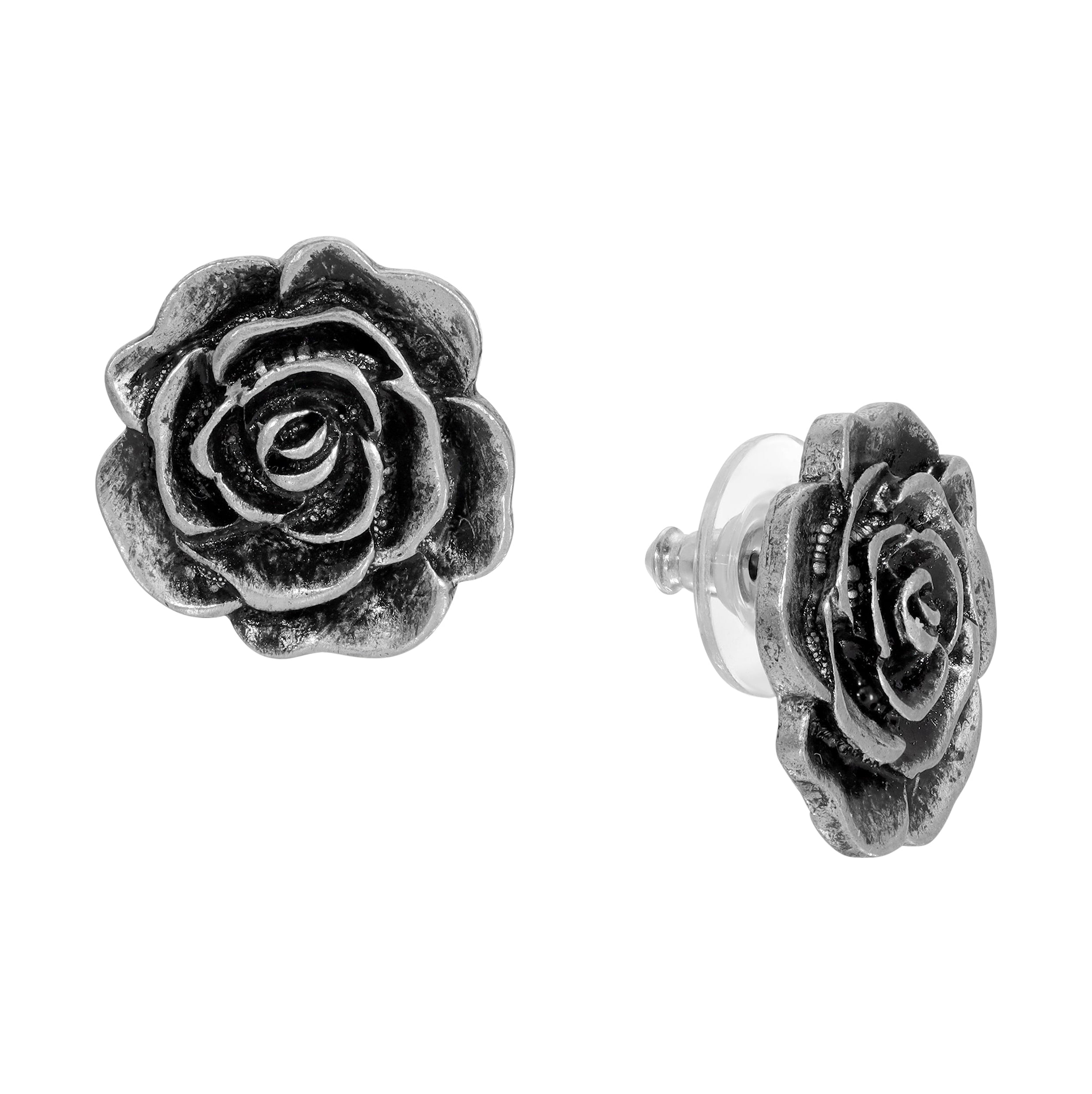 2028 Jewelry Antiqued Flower Stud Earrings