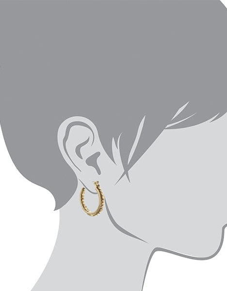 1928 Jewelry Topaz Wedding Band Hoop Earrings