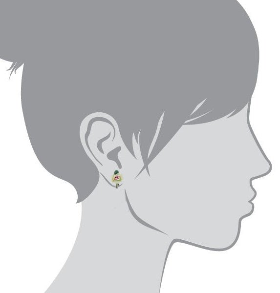 1928 Bridal Porcelain Rose Clip On Earrings