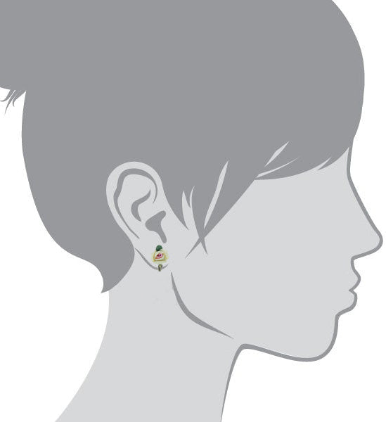 1928 Bridal Porcelain Rose Clip On Earrings