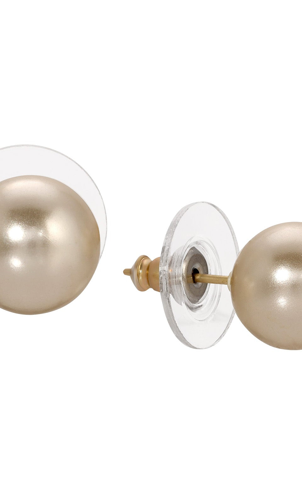 2028 Jewelry Faux Peach Pearl Stud Earrings 8Mm