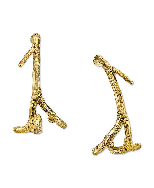 T.R.U. Small Tree Branch Hoop Earrings