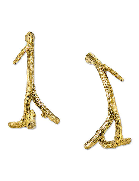 T.R.U. Small Tree Branch Hoop Earrings