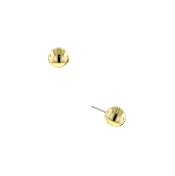 1928 Jewelry Polished Gold Stud Earrings