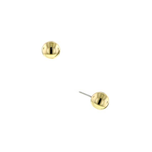 1928 Jewelry Polished Gold Stud Earrings