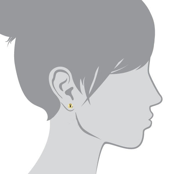 1928 Jewelry Polished Gold Stud Earrings