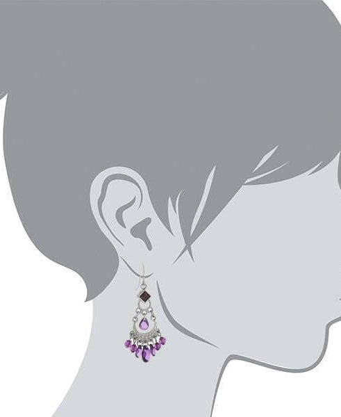 1928 Jewelry Briolette Beads Chandelier Earrings