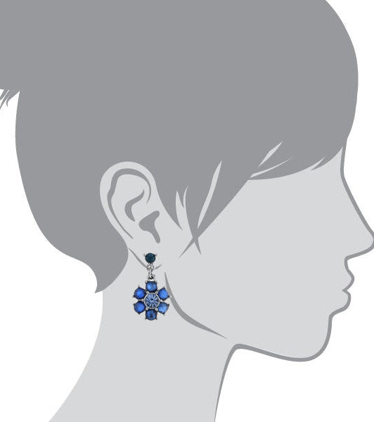 2028 Jewelry Floral Montana Blue Drop Earrings