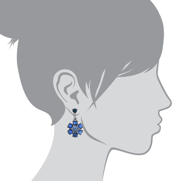 2028 Jewelry Floral Montana Blue Drop Earrings