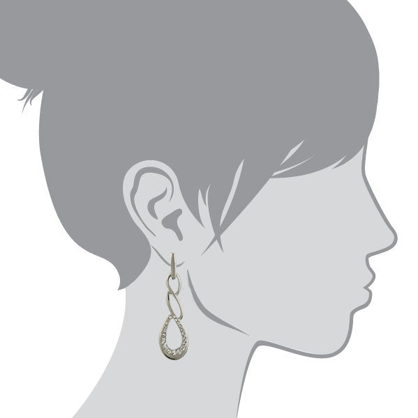 1928 Jewelry Twisted Crystal Drop Earrings