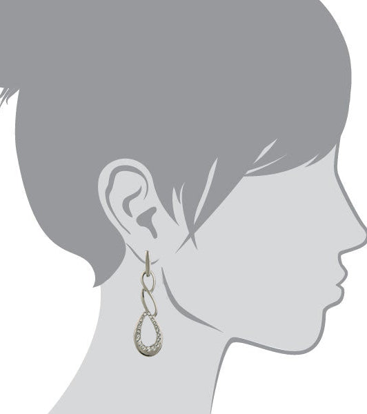 1928 Jewelry Twisted Crystal Drop Earrings