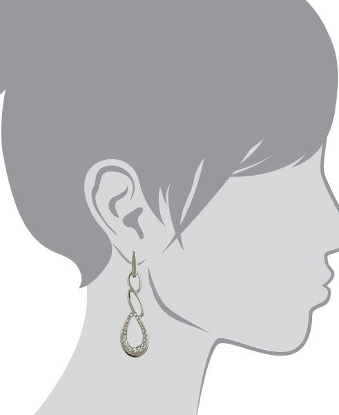 1928 Jewelry Twisted Crystal Drop Earrings