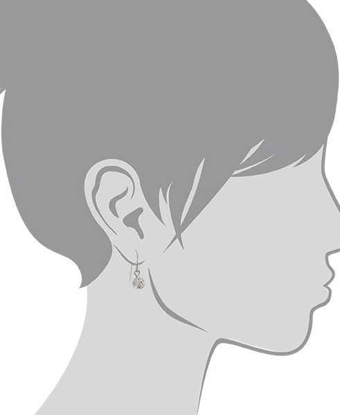 1928 Jewelry Crystal Fireball Pave 6mm Drop Earrings