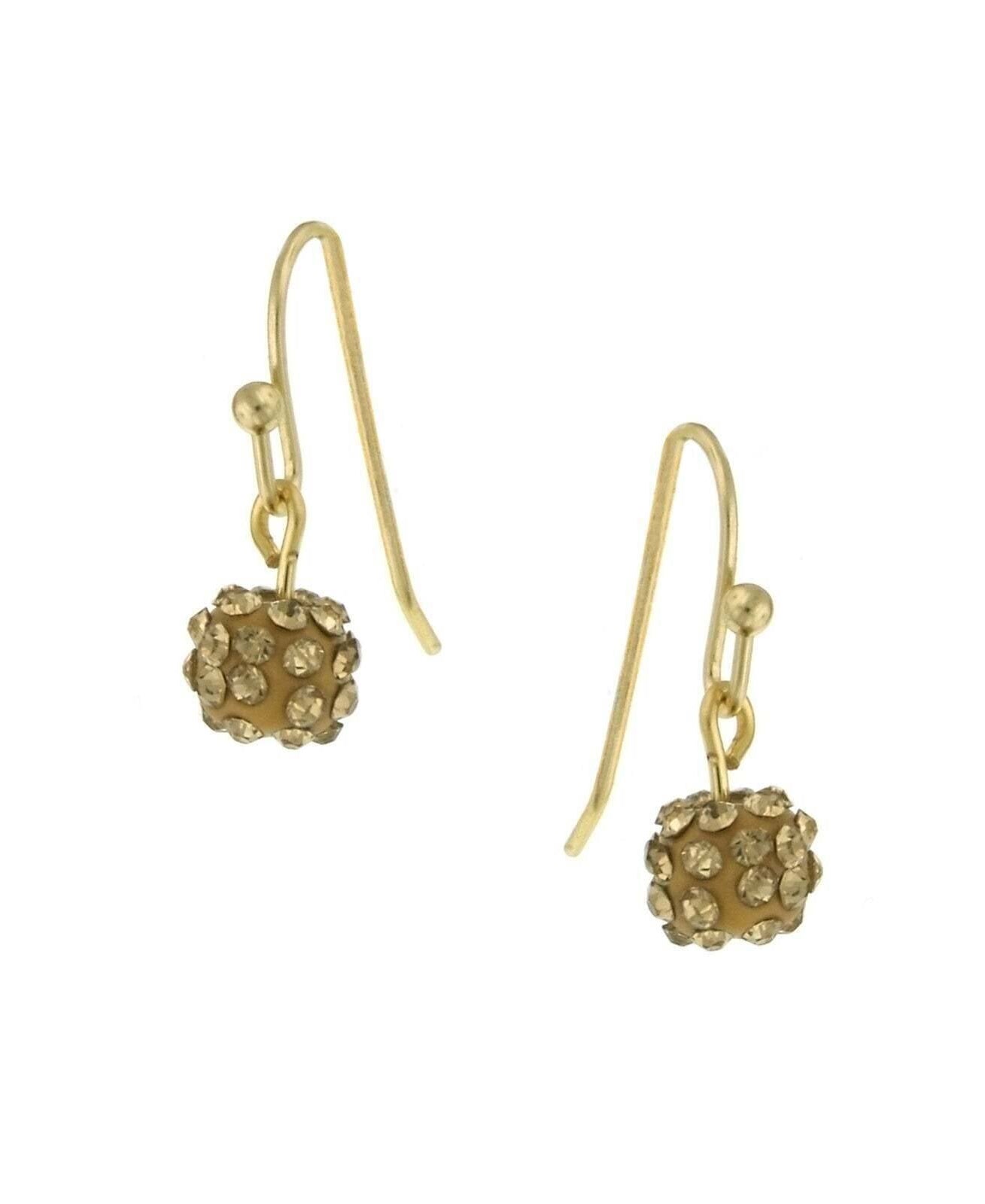 1928 Jewelry Pave 6mm Cluster Drop Earrings