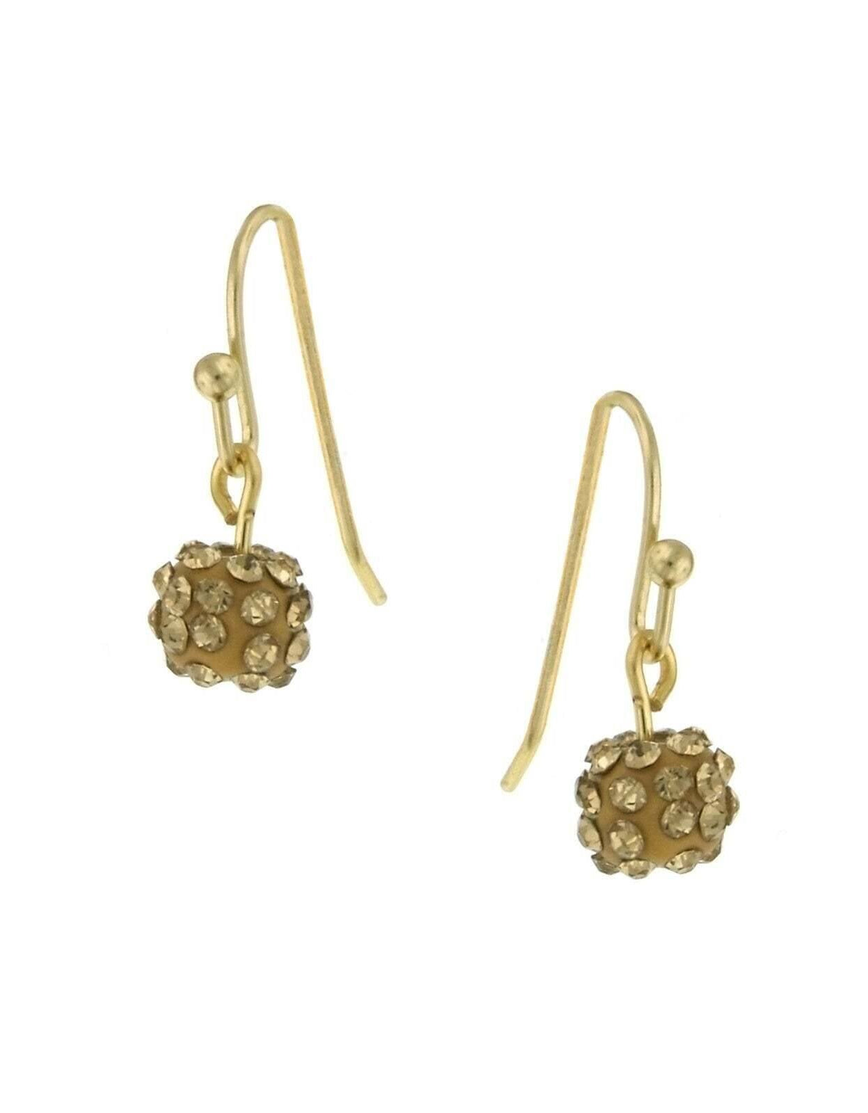 1928 Jewelry Pave 6mm Cluster Drop Earrings