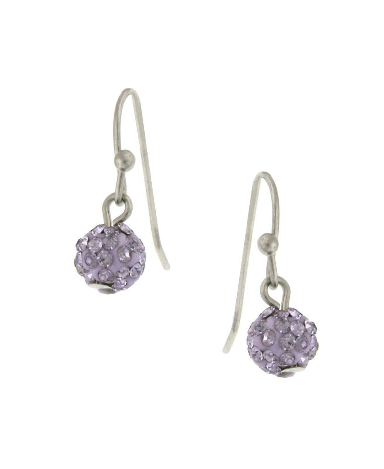 1928 Jewelry Crystal Fireball Pave 6mm Drop Earrings