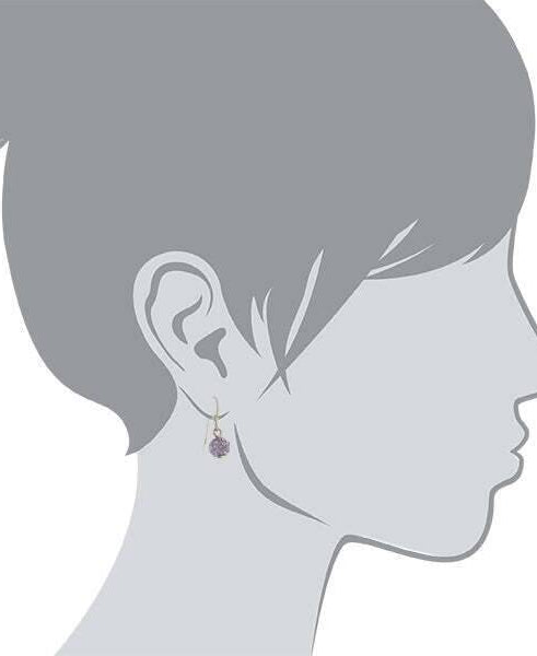 1928 Jewelry Crystal Fireball Pave 6mm Drop Earrings