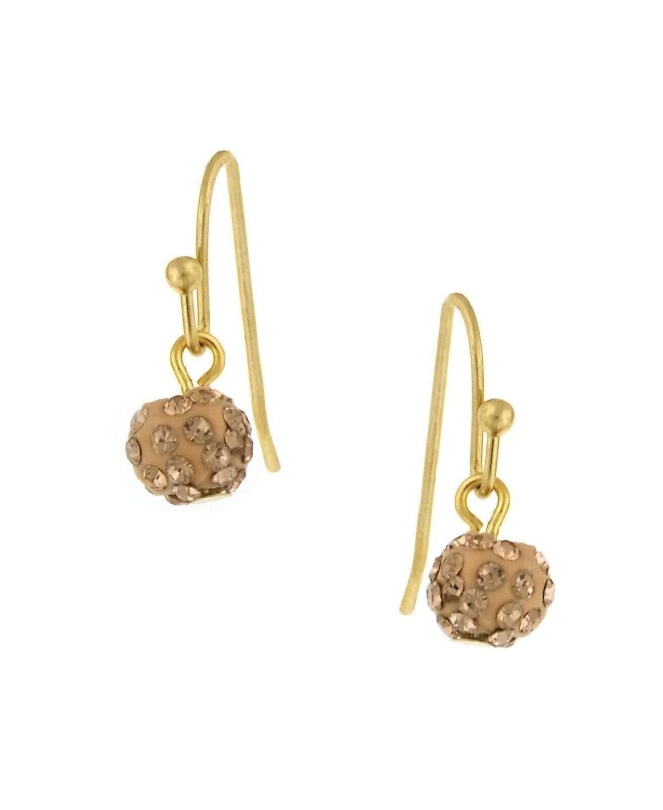 1928 Jewelry Pave 6mm Cluster Drop Earrings
