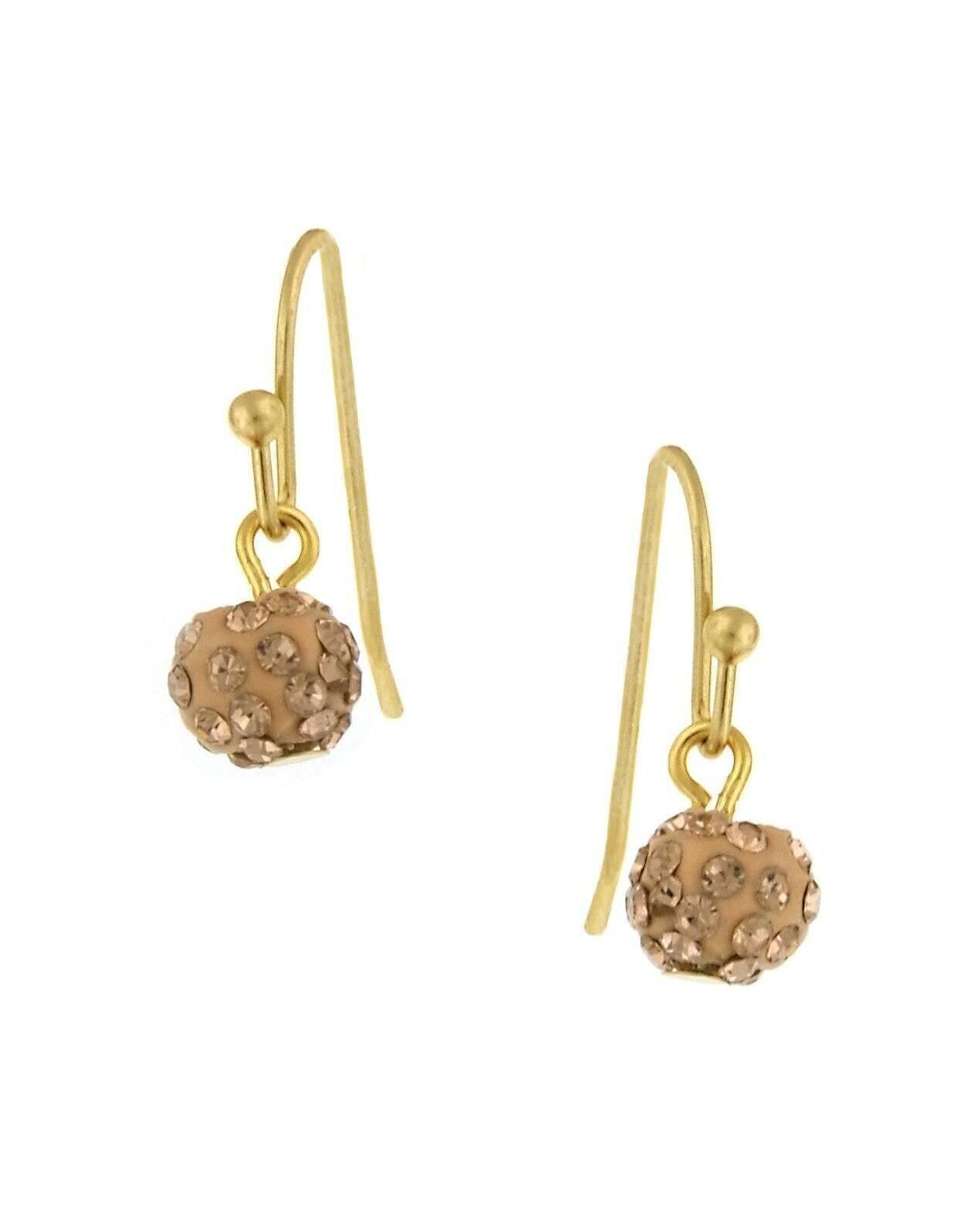 1928 Jewelry Pave 6mm Cluster Drop Earrings