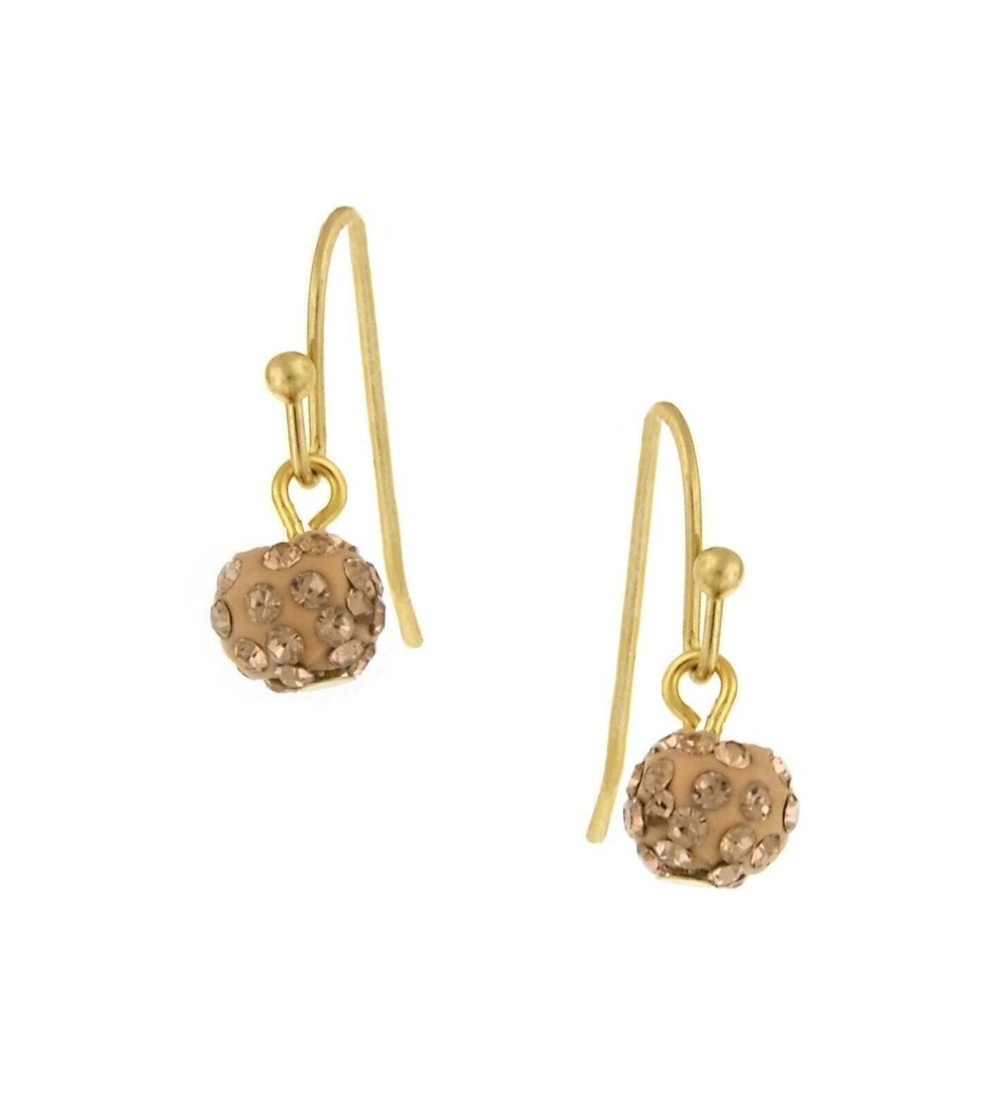 1928 Jewelry Pave 6mm Cluster Drop Earrings
