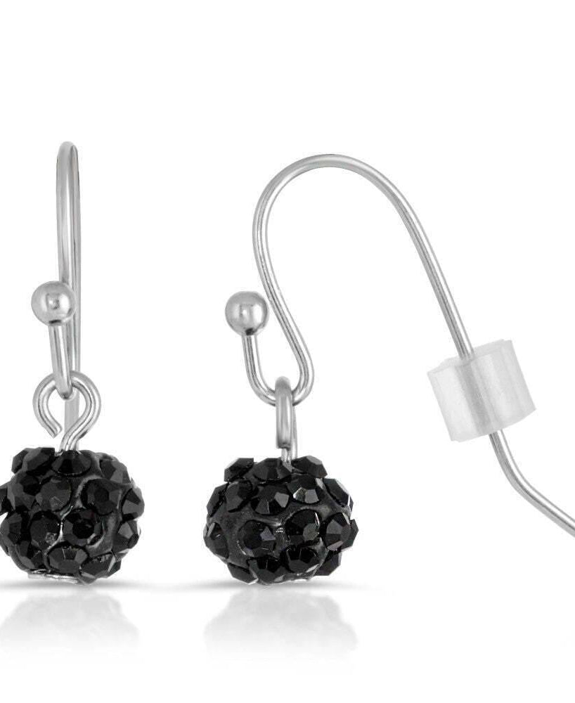 1928 Jewelry Crystal Fireball Pave 6mm Drop Earrings