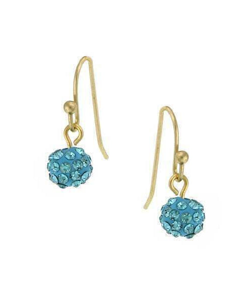 1928 Jewelry Pave 6mm Cluster Drop Earrings