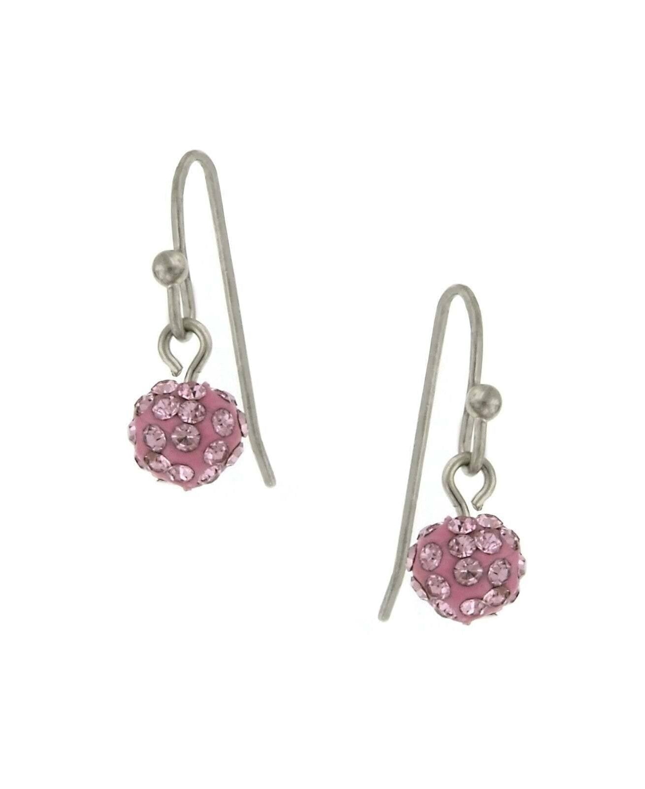 1928 Jewelry Crystal Fireball Pave 6mm Drop Earrings