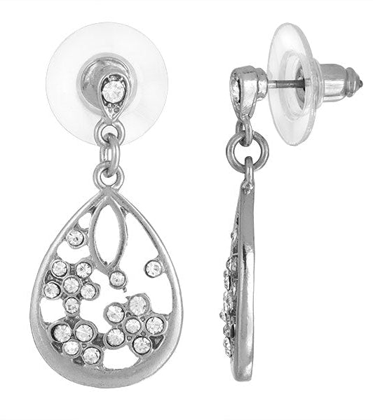 1928 Jewelry Unique Teardrop Crystal Earrings