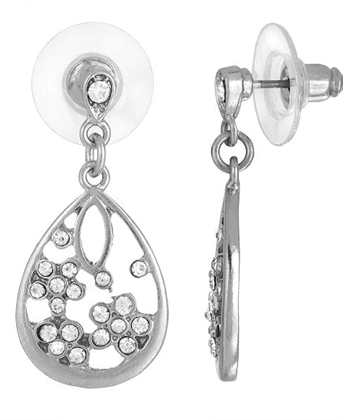 1928 Jewelry Unique Teardrop Crystal Earrings
