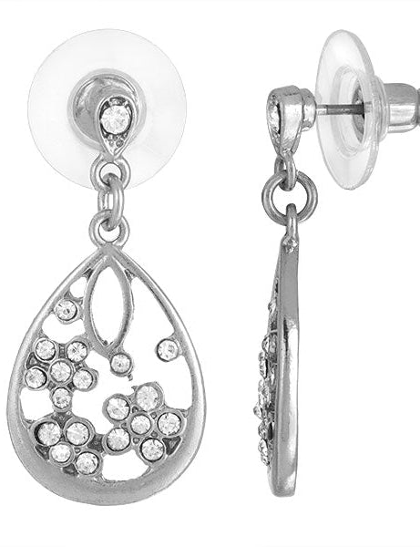 1928 Jewelry Unique Teardrop Crystal Earrings