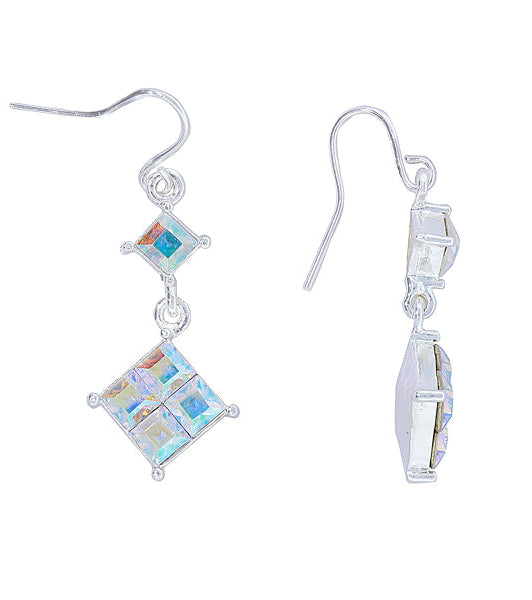 1928 Jewelry Austrian Crystal Diamond Shape Drop Earrings