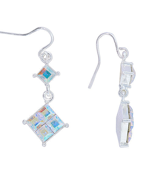 1928 Jewelry Austrian Crystal Diamond Shape Drop Earrings