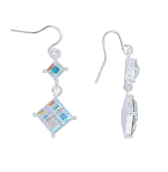 1928 Jewelry Austrian Crystal Diamond Shape Drop Earrings