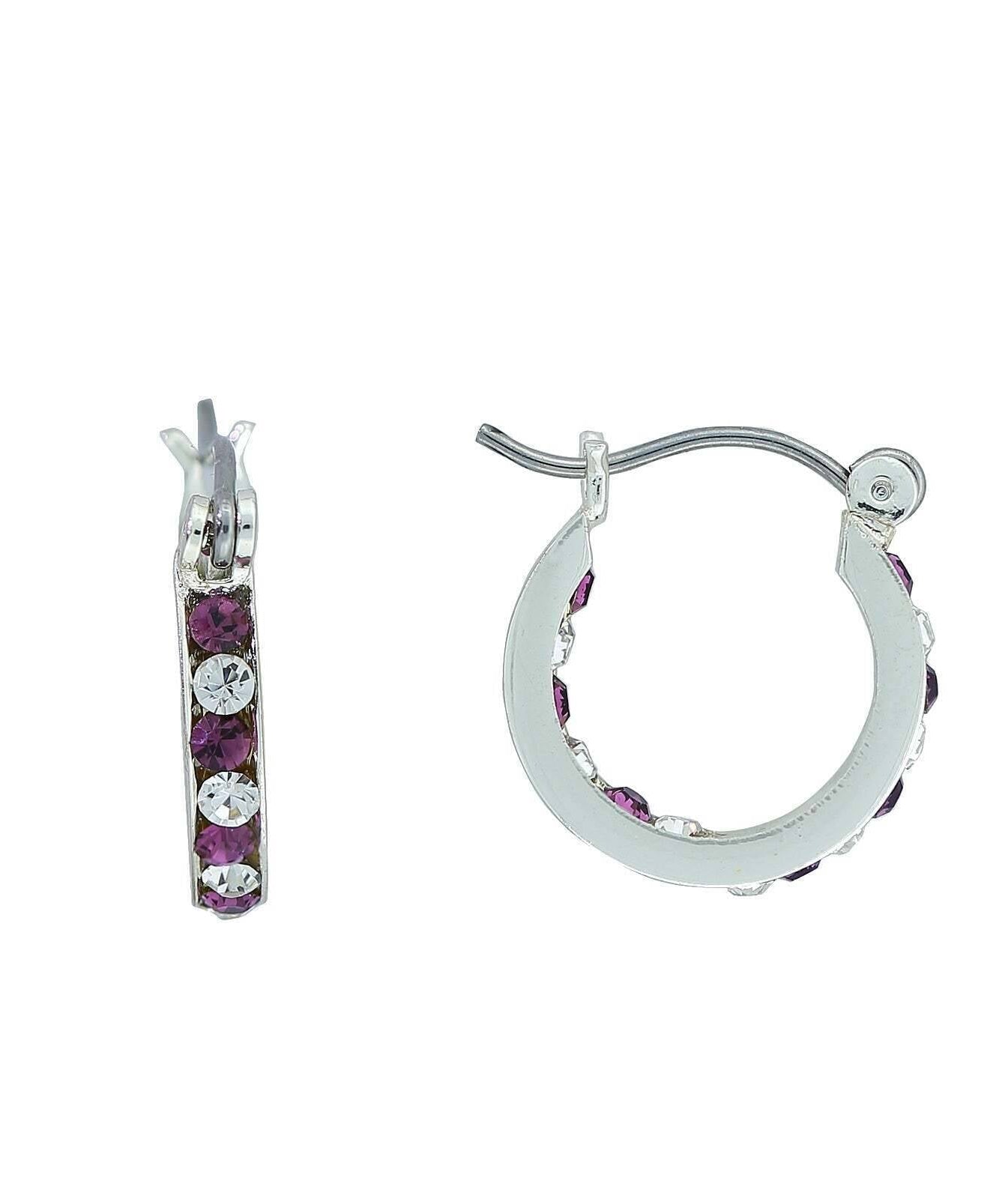 2028 Jewelry Austrian Crystal Hoop Earrings
