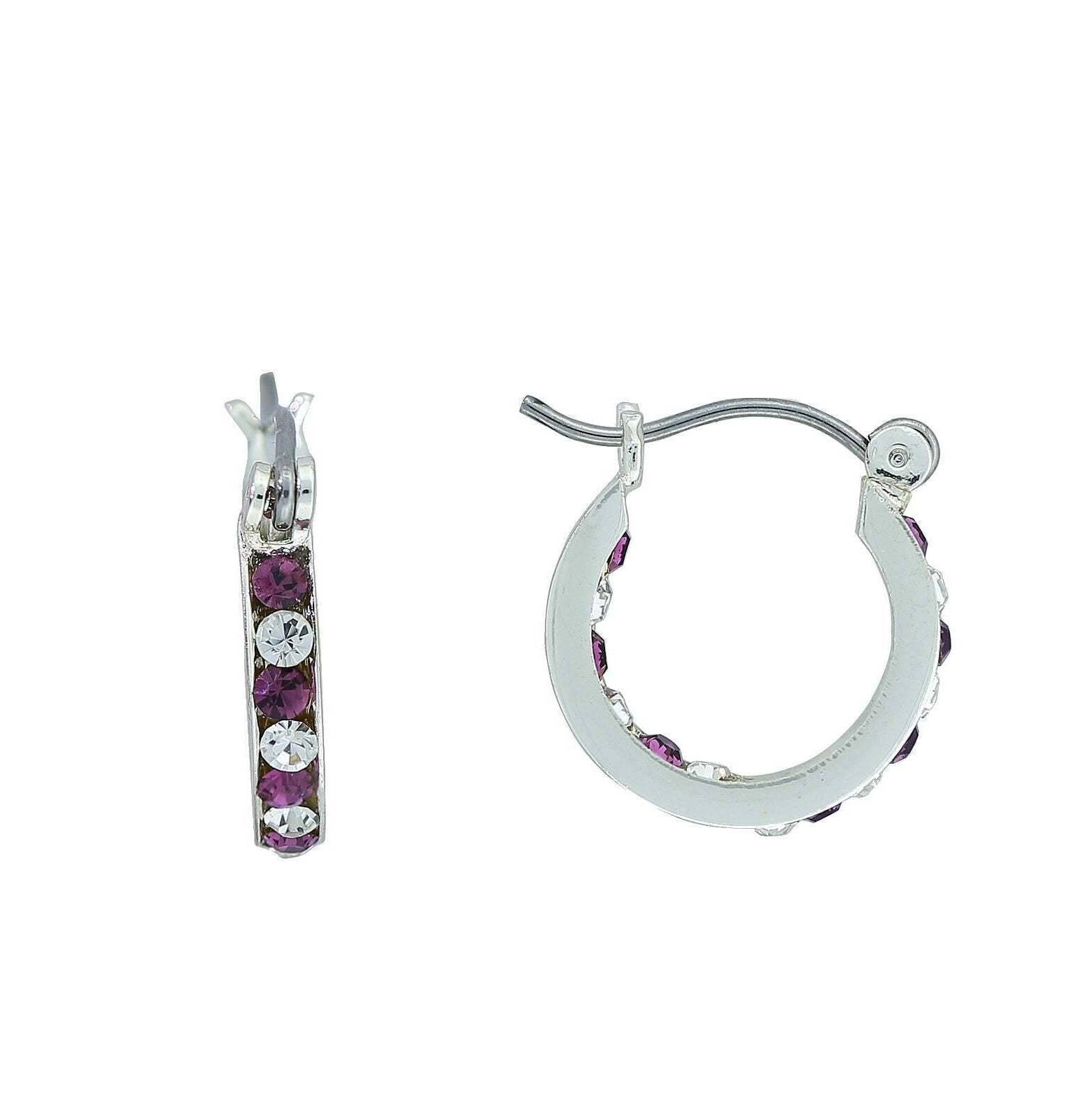 2028 Jewelry Austrian Crystal Hoop Earrings