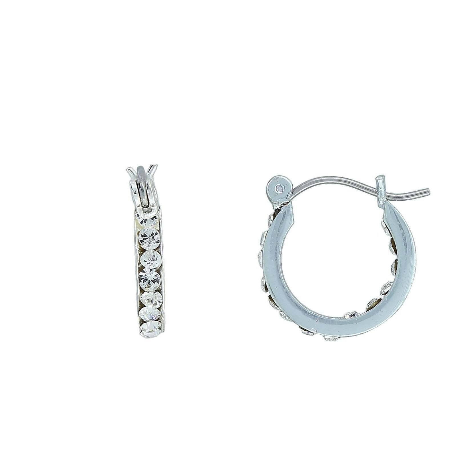 2028 Jewelry Austrian Crystal Hoop Earrings