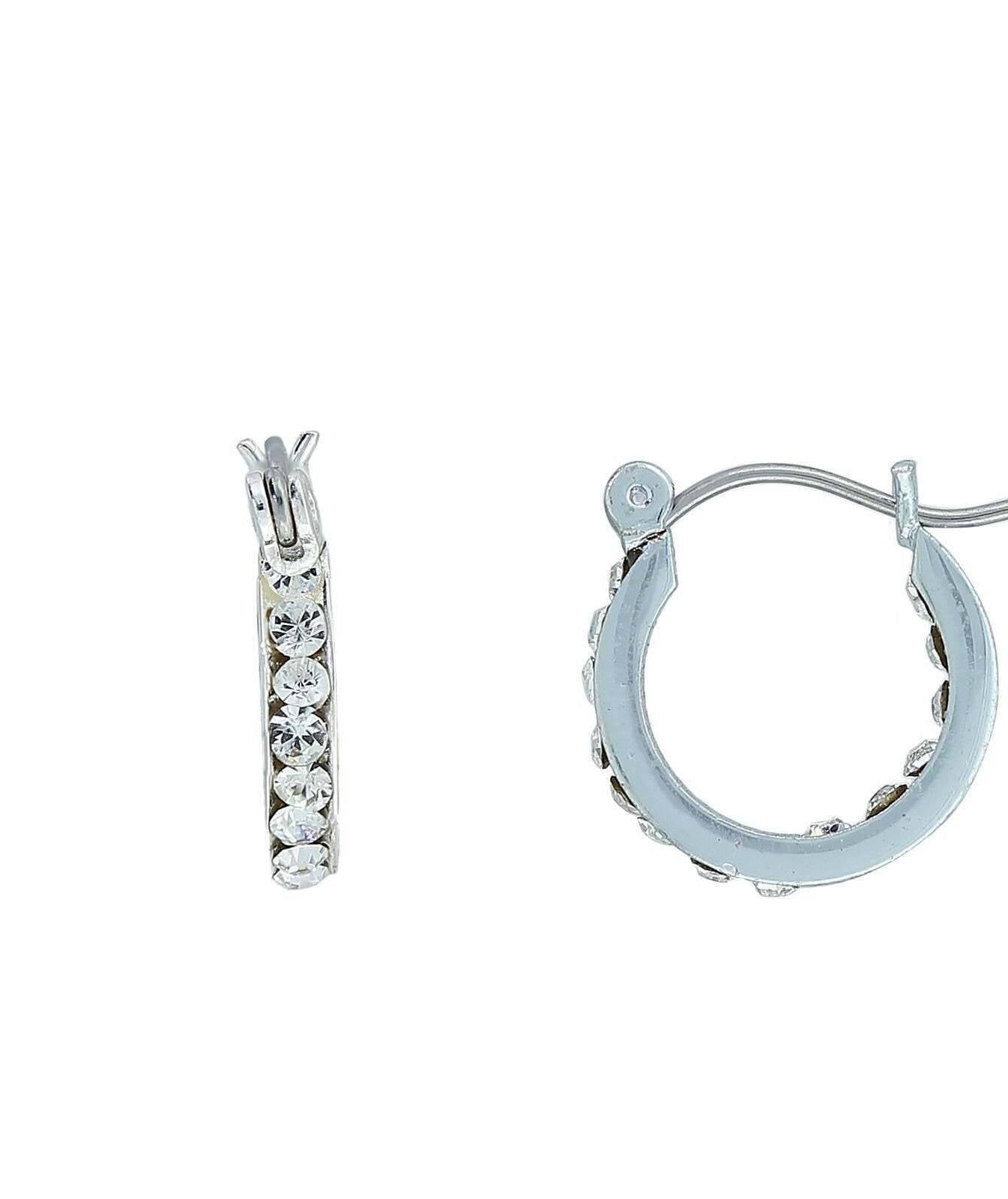 2028 Jewelry Austrian Crystal Hoop Earrings