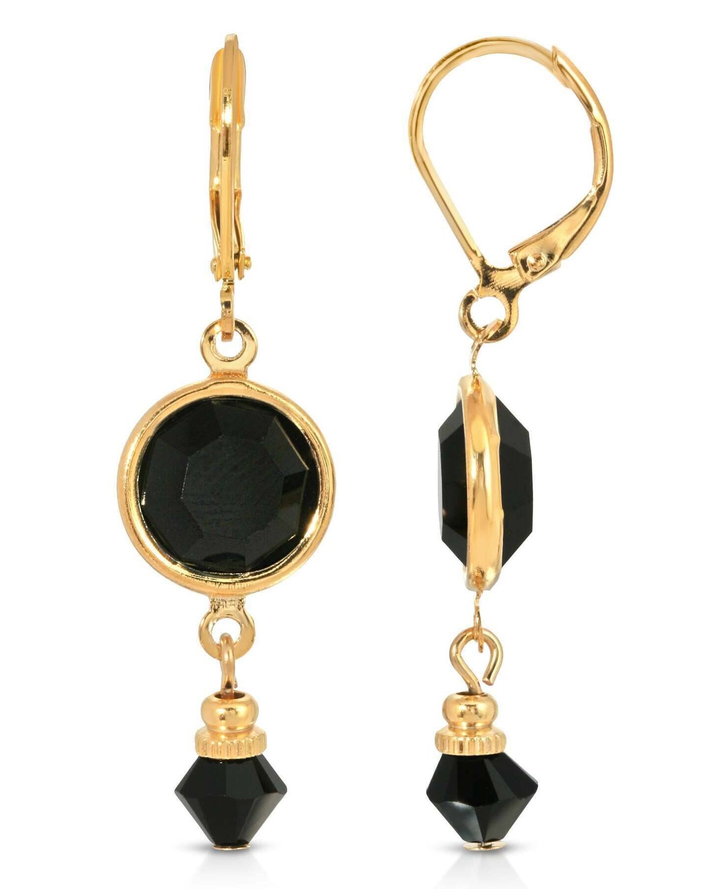 1928 Jewelry Austrian Crystal Channel Drop Earrings