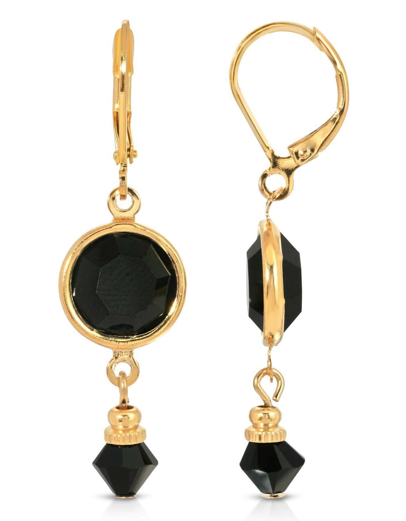 1928 Jewelry Austrian Crystal Channel Drop Earrings
