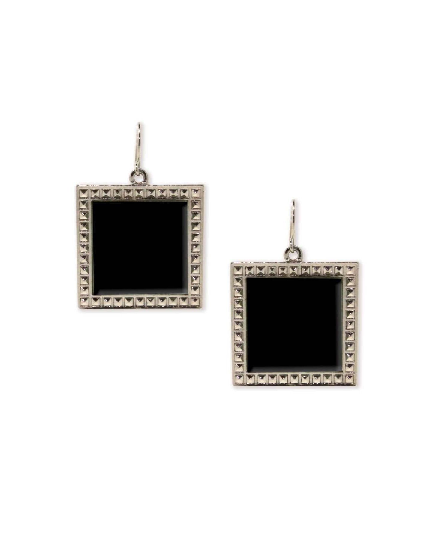 1928 Jewelry Serenity Square Gemstone Drop Earrings