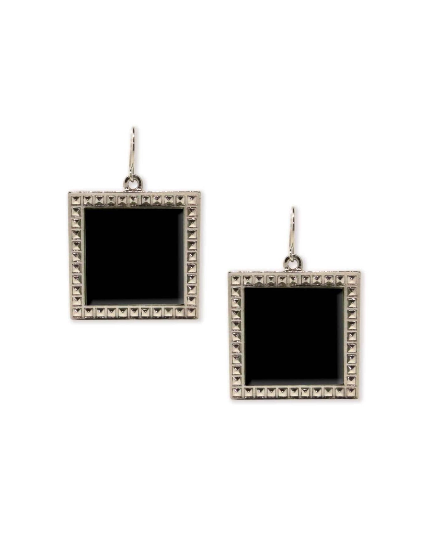 1928 Jewelry Serenity Square Gemstone Drop Earrings